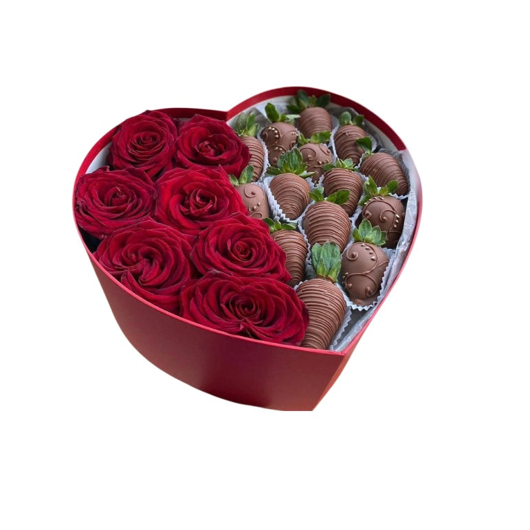 Roses & Fraises Chocolatées - Réf: WB131