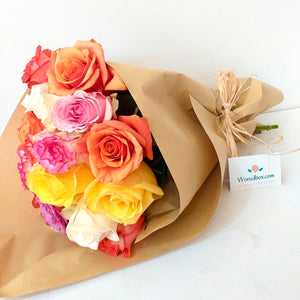 Bouquet de Roses multicolores réf: 2108